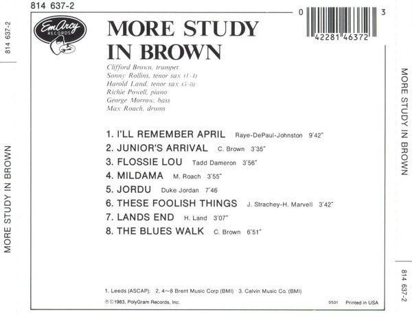 Clifford Brown ~ More Study In Brown (Vinyl) - Djungel & Jazz