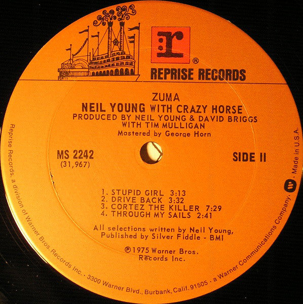Neil Young With Crazy Horse ~ Zuma (Vinyl) - Djungel & Jazz