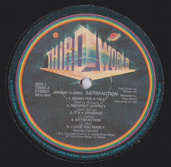 Johnny Clarke : Satisfaction (LP, Album)