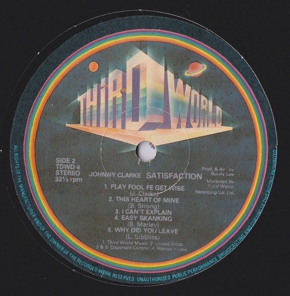 Johnny Clarke : Satisfaction (LP, Album)