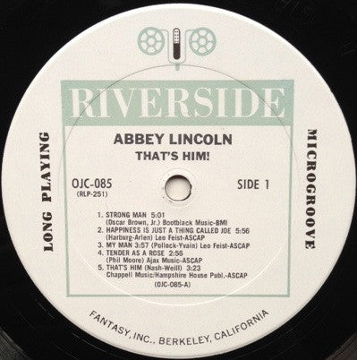 Abbey Lincoln With The Riverside Jazz Stars : That's Him (LP, Album, Mono, RE)