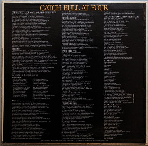 Cat Stevens ~ Catch Bull At Four (Vinyl) - Djungel & Jazz