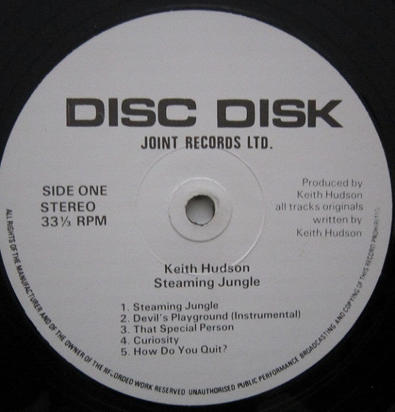 Keith Hudson : Steaming Jungle (LP, Album)
