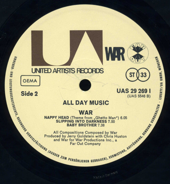 War ~ All Day Music (Vinyl) - Djungel & Jazz
