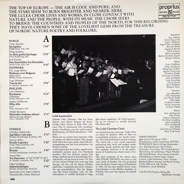 Luleå Kammarkör ~ Rondo Laponico:  Contemporary Scandinavian Choir Music (Vinyl) - Djungel & Jazz