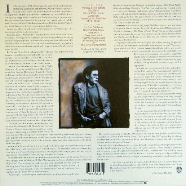 Paul Simon ~ Graceland (Vinyl) - Djungel & Jazz
