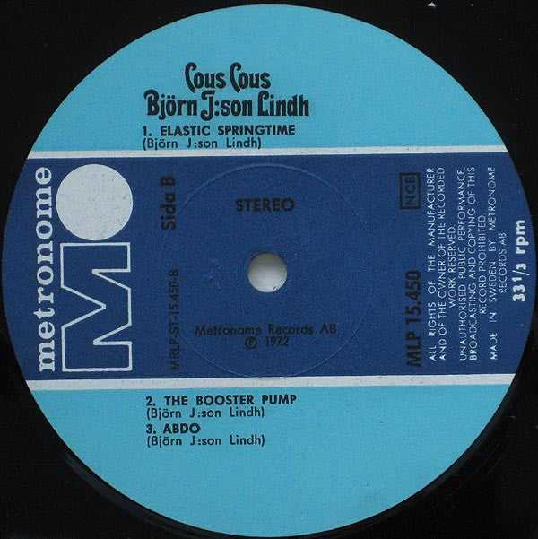 Björn J:Son Lindh ~ Cous Cous (Vinyl) - Djungel & Jazz