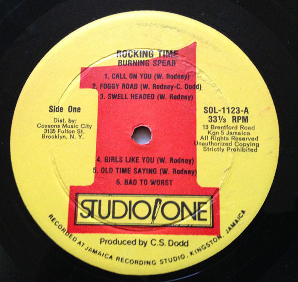Burning Spear : Rocking Time (LP, Album, RE)