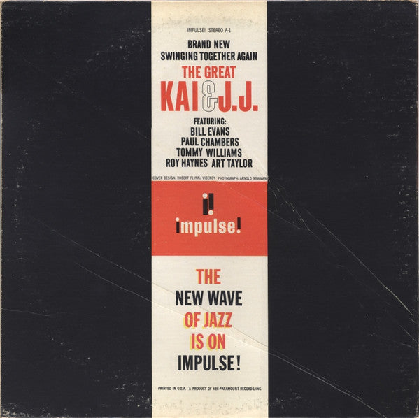 Kai & J.J. Featuring Bill Evans, Paul Chambers , Roy Haynes, Art Taylor ~ The Great Kai & J.J. Brand New, Swinging Together Again (Vinyl) - Djungel & Jazz