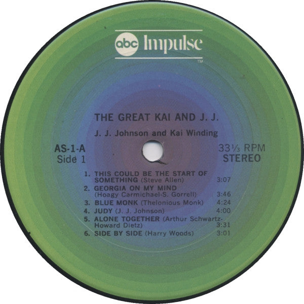 Kai & J.J. Featuring Bill Evans, Paul Chambers , Roy Haynes, Art Taylor ~ The Great Kai & J.J. Brand New, Swinging Together Again (Vinyl) - Djungel & Jazz