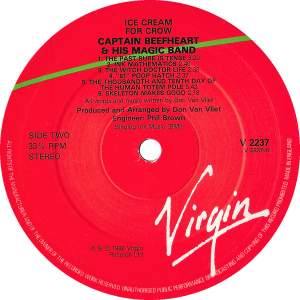 Captain Beefheart & The Magic Band ~ Ice Cream For Crow (Vinyl) - Djungel & Jazz