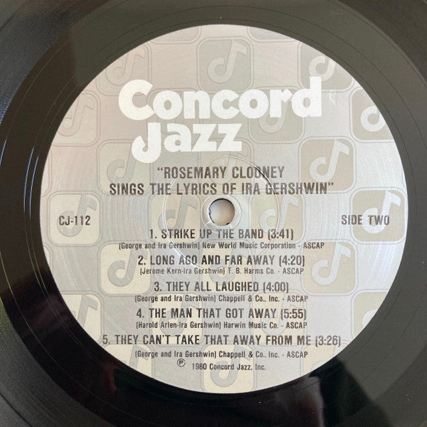 Rosemary Clooney ~ Rosemary Clooney Sings The Lyrics Of Ira Gershwin (Vinyl) - Djungel & Jazz