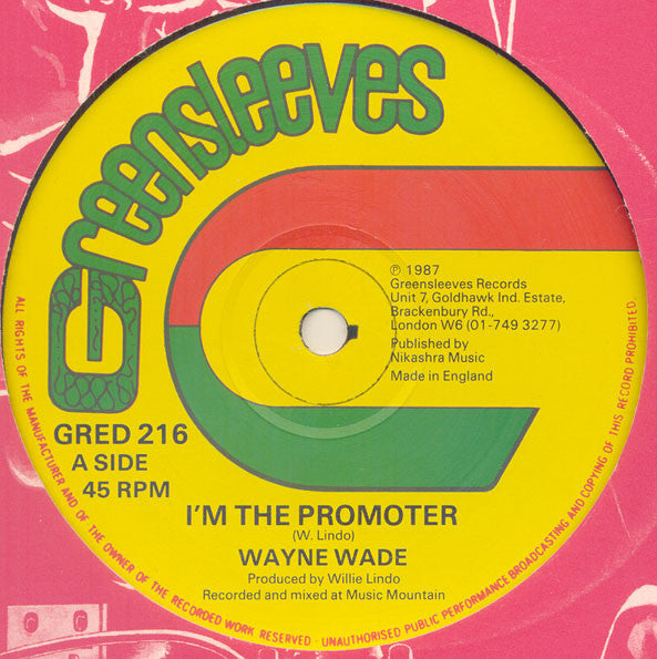 Wayne Wade : I'm The Promoter (12")