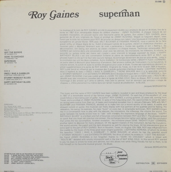 Roy Gaines ~ Superman (Vinyl) - Djungel & Jazz