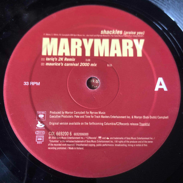 Mary Mary ~ Shackles (Praise You) (Vinyl) - Djungel & Jazz