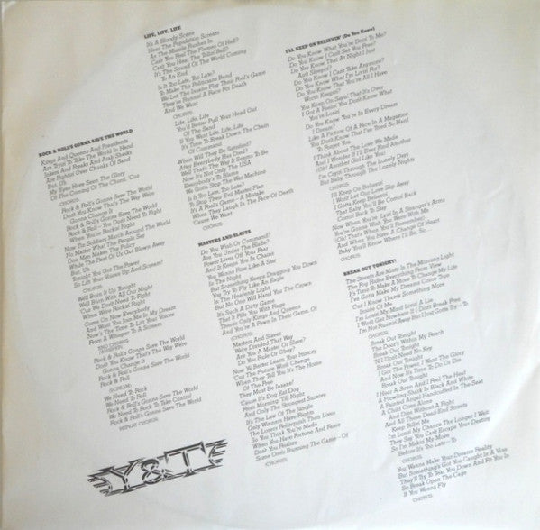 Y & T : In Rock We Trust (LP, Album)