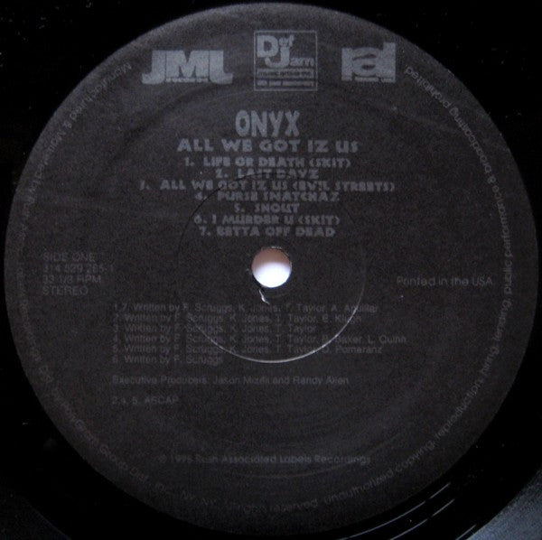 Onyx ~ All We Got Iz Us (Vinyl) - Djungel & Jazz