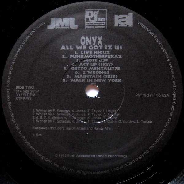 Onyx ~ All We Got Iz Us (Vinyl) - Djungel & Jazz