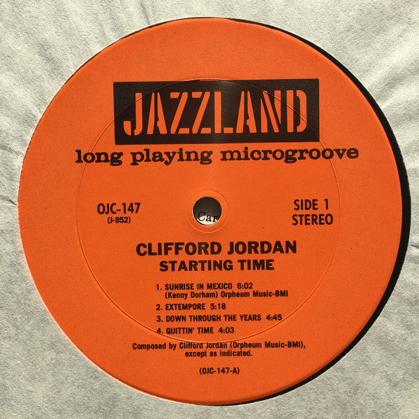 Clifford Jordan ~ Starting Time (Vinyl) - Djungel & Jazz