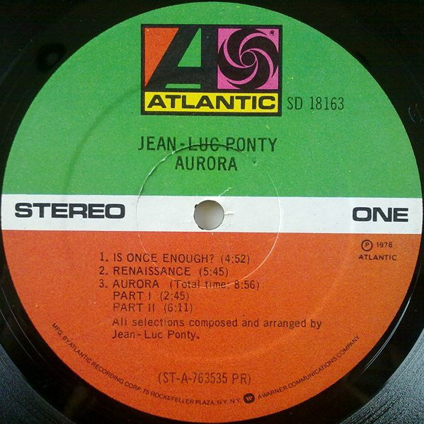 Jean-Luc Ponty ~ Aurora (Vinyl) - Djungel & Jazz