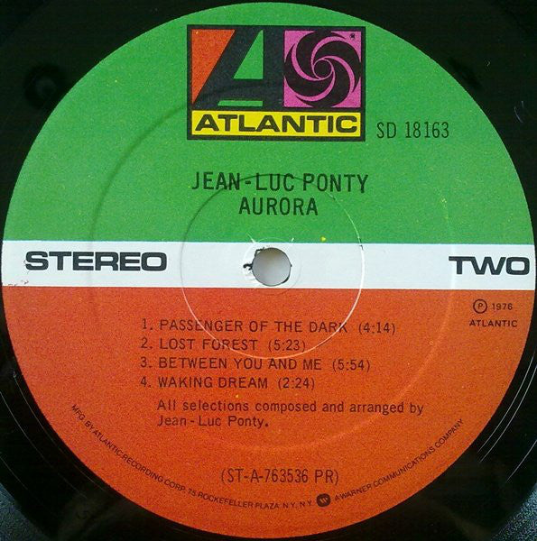 Jean-Luc Ponty : Aurora (LP, Album, PR )