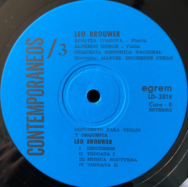 Leo Brouwer ~ Contemporaneos / 3 (Vinyl) - Djungel & Jazz