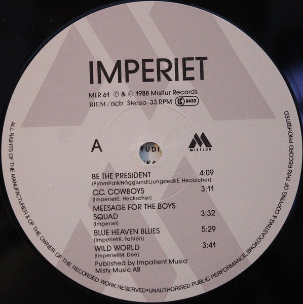 Imperiet ~ Imperiet (Vinyl) - Djungel & Jazz