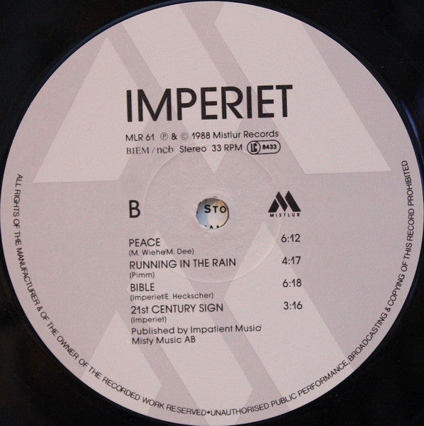 Imperiet ~ Imperiet (Vinyl) - Djungel & Jazz