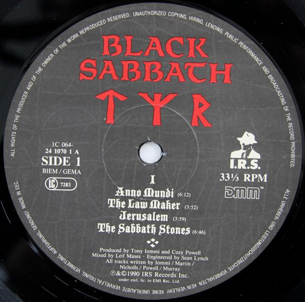 Black Sabbath ~ Tyr (Vinyl) - Djungel & Jazz