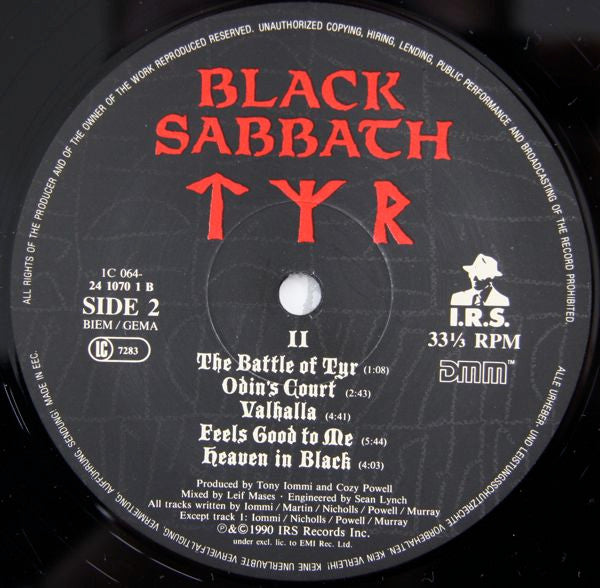 Black Sabbath ~ Tyr (Vinyl) - Djungel & Jazz