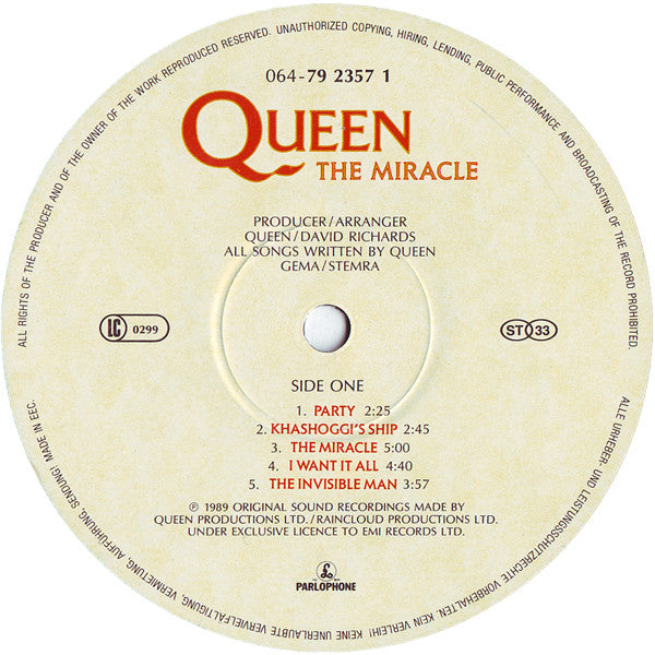 Queen ~ The Miracle (Vinyl) - Djungel & Jazz
