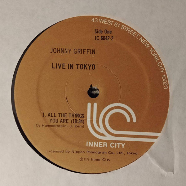 Johnny Griffin ~ Live In Tokyo (Vinyl) - Djungel & Jazz