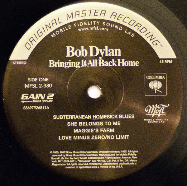 Bob Dylan ~ Bringing It All Back Home (Vinyl) - Djungel & Jazz