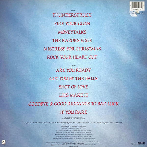AC/DC ~ The Razors Edge (Vinyl) - Djungel & Jazz