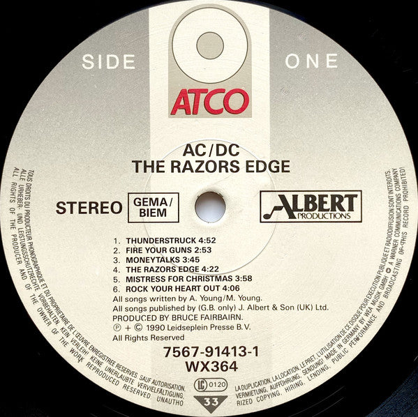 AC/DC ~ The Razors Edge (Vinyl) - Djungel & Jazz