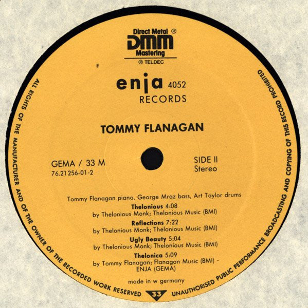 Tommy Flanagan ~ Thelonica (Vinyl) - Djungel & Jazz