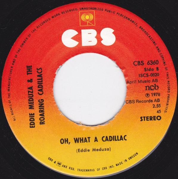 Eddie Meduza & The Roaring Cadillacs* : Punkjävlar (7", Single, Lar)