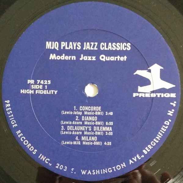 The Modern Jazz Quartet : The Modern Jazz Quartet Plays Jazz Classics (LP, Comp, Mono)
