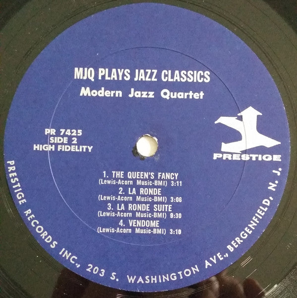 The Modern Jazz Quartet : The Modern Jazz Quartet Plays Jazz Classics (LP, Comp, Mono)