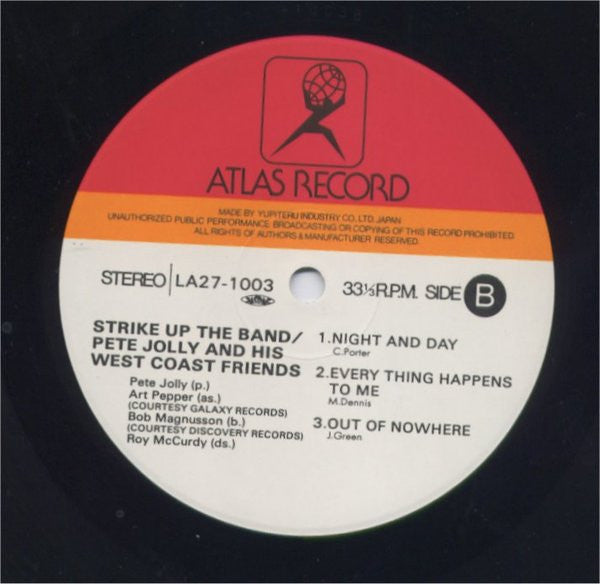 Pete Jolly & His West Coast Friends ~ Strike Up The Band (Vinyl) - Djungel & Jazz