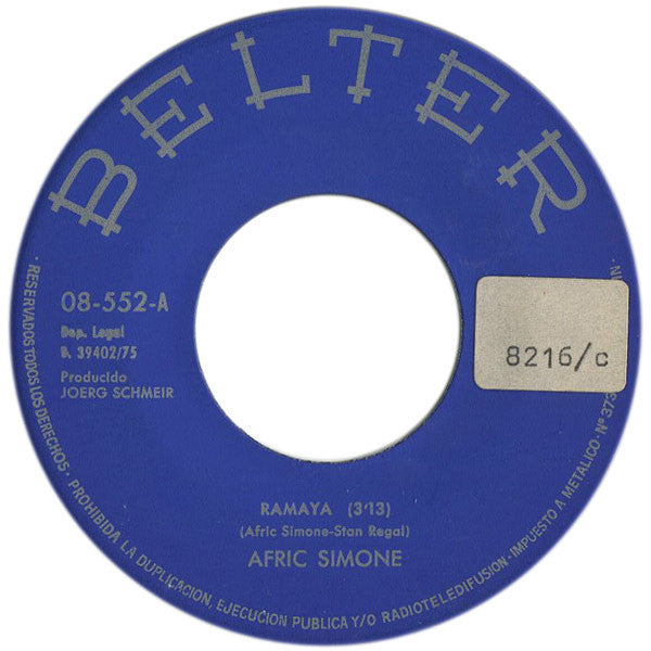 Afric Simone ~ Ramaya (Vinyl) - Djungel & Jazz