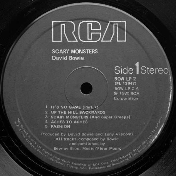 David Bowie ~ Scary Monsters (Vinyl) - Djungel & Jazz