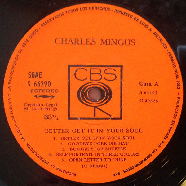 Charles Mingus ~ Better Git It In Your Soul (Vinyl) - Djungel & Jazz