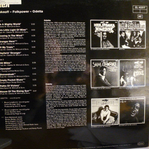 Odetta ~ Folkpower (Vinyl) - Djungel & Jazz