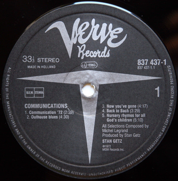 Stan Getz ~ Communications (Vinyl) - Djungel & Jazz