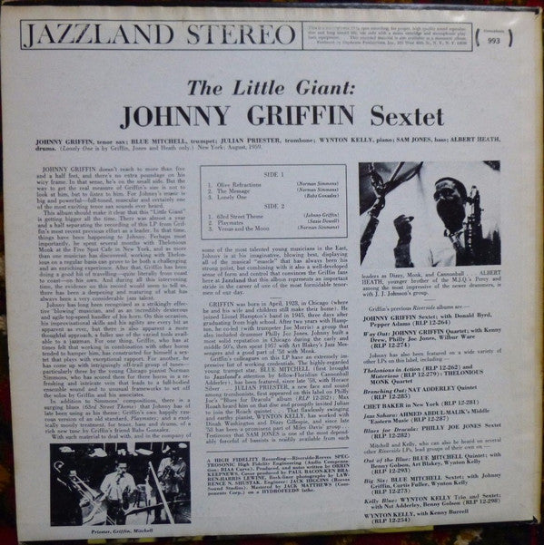 Johnny Griffin ~ The Little Giant (Vinyl) - Djungel & Jazz