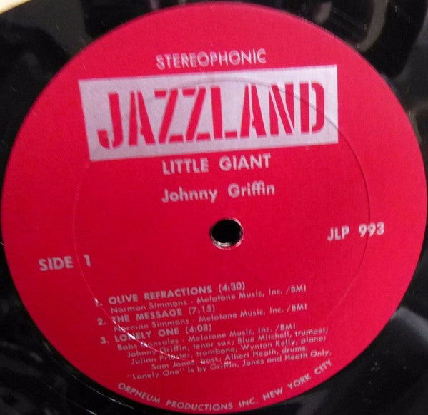 Johnny Griffin ~ The Little Giant (Vinyl) - Djungel & Jazz