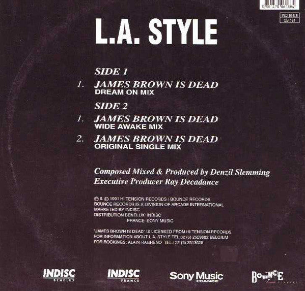 L.A. Style ~ James Brown Is Dead (Remixes) (Vinyl) - Djungel & Jazz