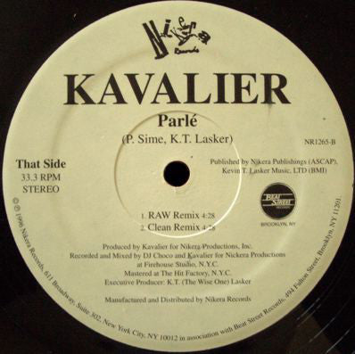 Kavalier ~ Parlé (Vinyl) - Djungel & Jazz