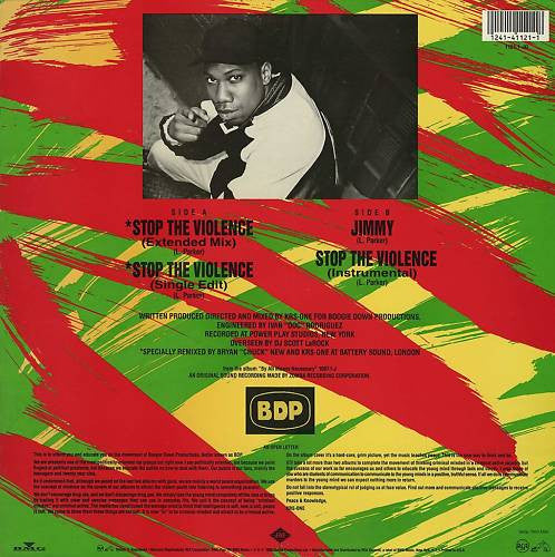 Boogie Down Productions ~ Stop The Violence (Vinyl) - Djungel & Jazz